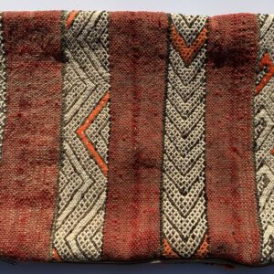 One of a kind. Moroccan pillow made from antique hand woven rugs, 2 sided pillow - textured wool on one side and flat wool on the opposite. 19”x13.25". SKU 143-06. $95. Insert $50